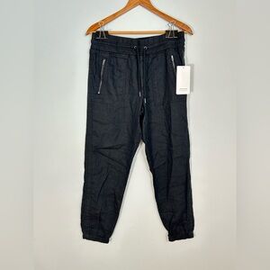 Athleta Cabo Linen Jogger Pants Women’s 8 Black 100% Linen NWT Drawstring